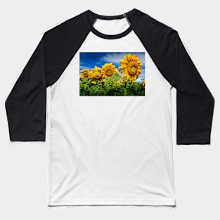 Sunny Sunflowers Puzzle Baseball T-Shirt